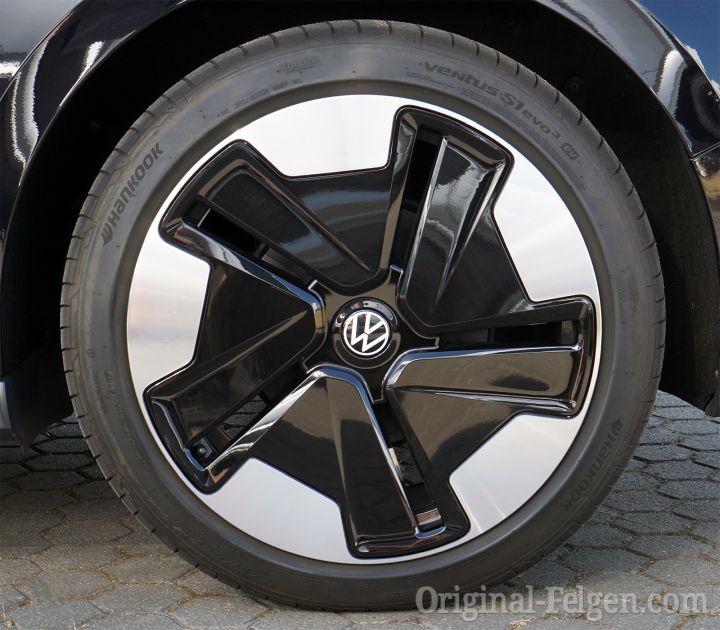 VW Alufelge BROMBERG aluminium-glänzend schwarz