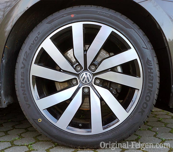VW Zubehör Alufelge MARSEILLE schwarz glanzgedreht