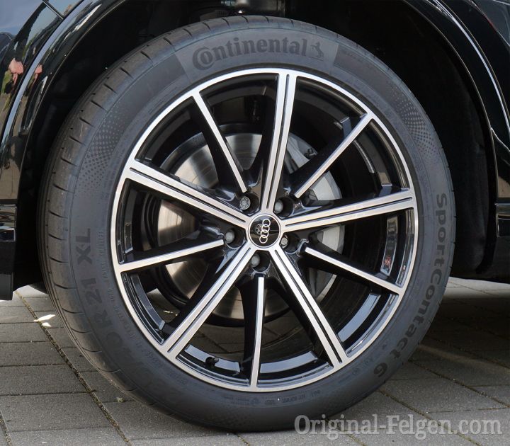 Audi Alufelge 10-Speichen-Stern-Design schwarz glanzgedreht