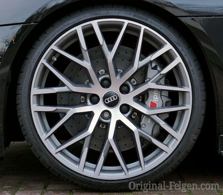 Audi Alufelge 10-Speichen-Y-Design Titanoptik matt glanzgedreht
