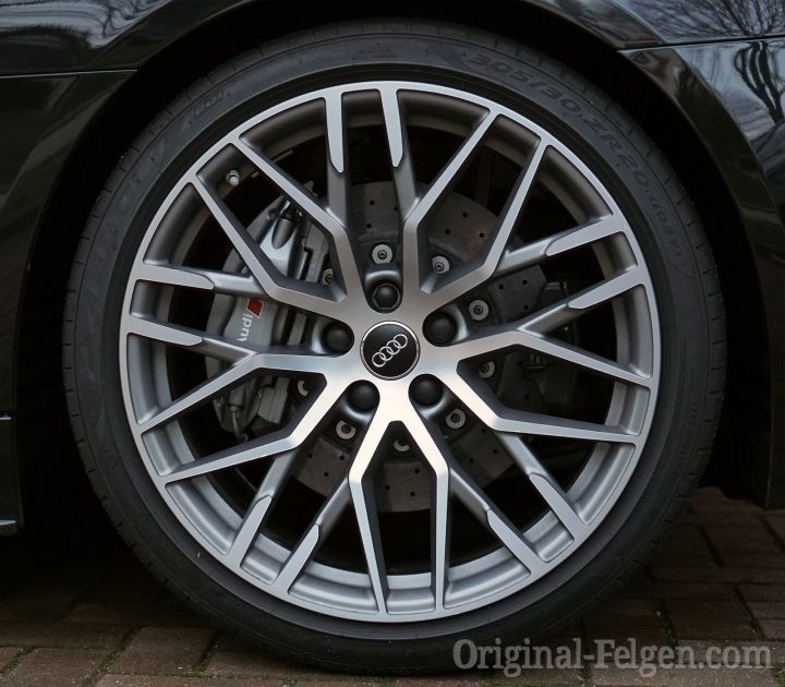 Audi Alufelge 10-Speichen-Y-Design Titanoptik matt glanzgedreht