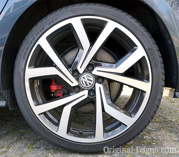 VW Zubehörfelge BRESCIA schwarz glanzgedreht