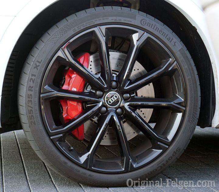 Audi Alufelge 5-V-Speichen-Polygon schwarz glänzend
