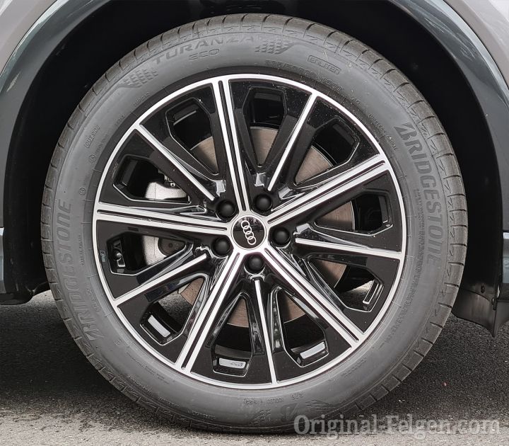 Audi Alufelge 10-Speichen-Stern-Aero schwarz glanzgedreht