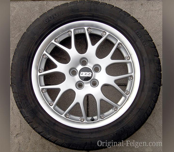 Scheibenrad Alu BBS mehrteilig Chromfarben-Metallic