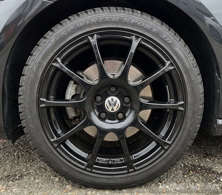 VW Zubehör Alufelege MOTORSPORT schwarz glänzend