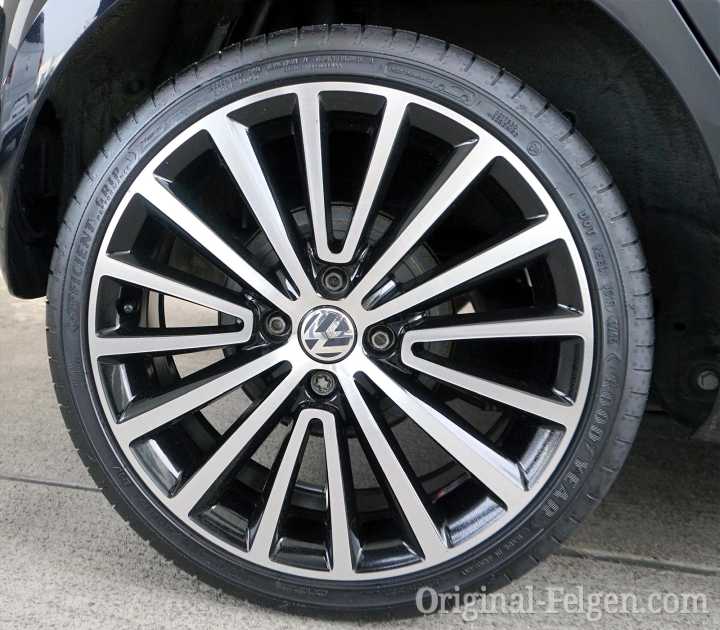 VW Zubehörflge POLYGON schwarz glanzgedreht