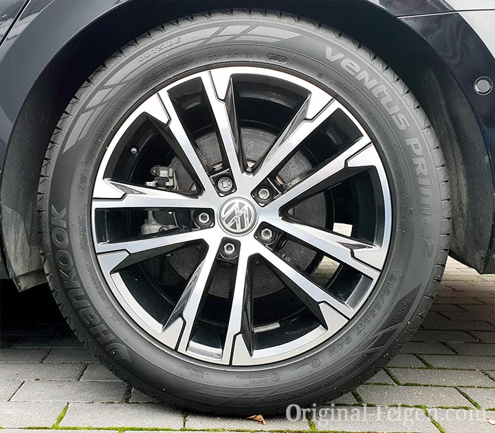 VW Zubehör Alufelge SINGAPORE aluminium schwarz glanzgedreht