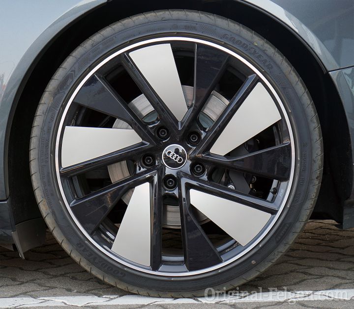 Audi Alufelge 10-Speichen-Trapezmodul schwarz glanzgedreht