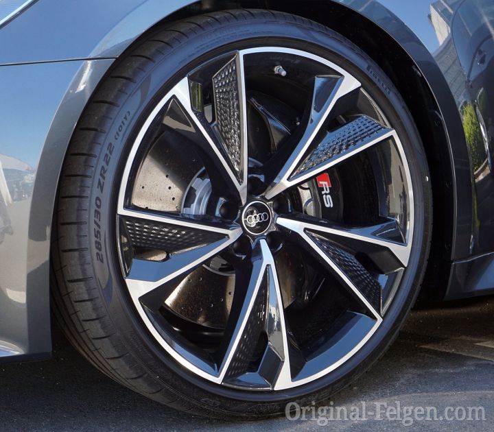 Audi Alufelge 5-V-Speichen-Struktur-Design schwarz gl�nzend
