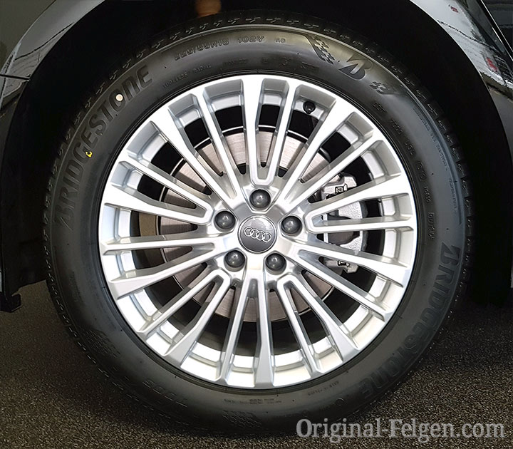 Audi Alufelge 10-Doppelspeichen Segment Design silber