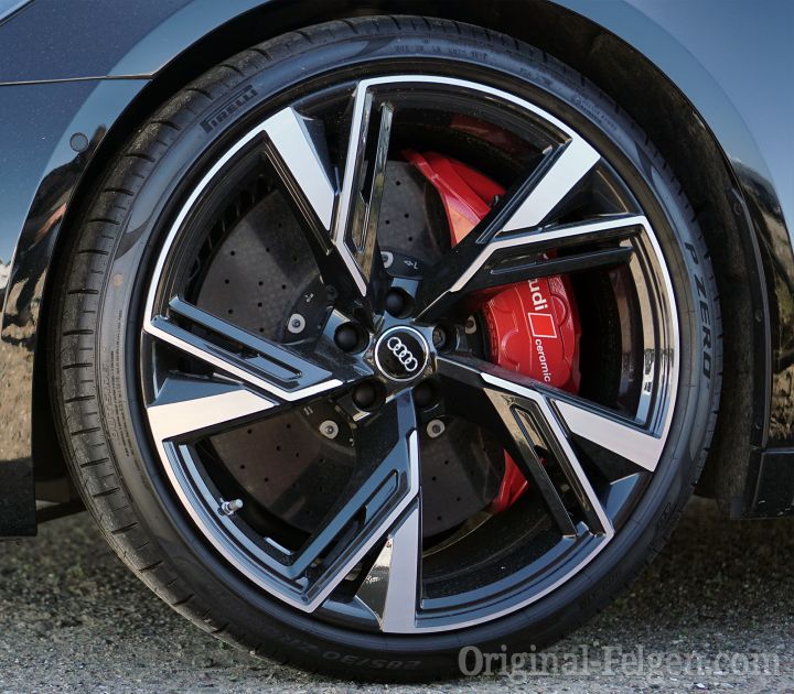 Audi Alufelge 5V-Speichen-Trapez-Design anthrazitschwarz gl�nzend glanzgedreht