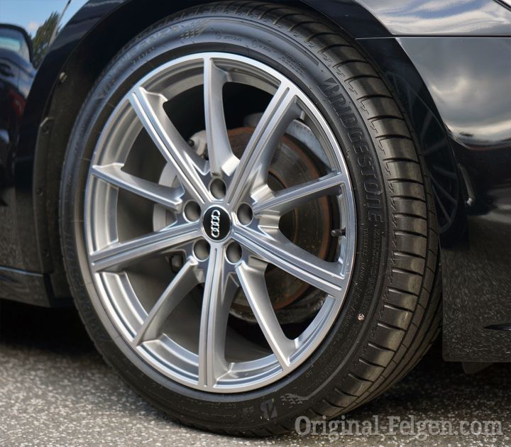 Audi Alufelge 10-Speichen-Stern platingrau glanzgedreht