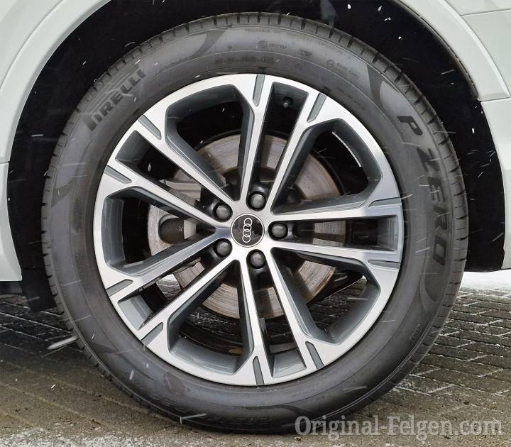 Audi Alufelge 5-Doppelspeichen graphitgrau glanzgedreht