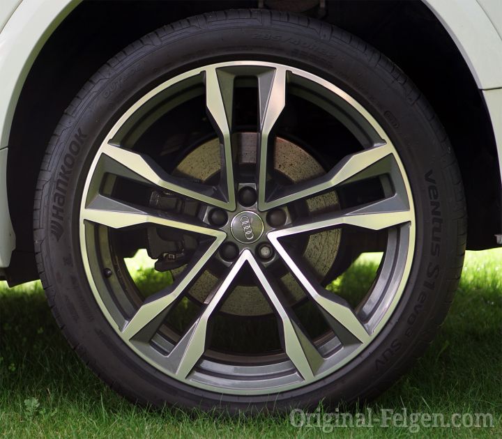 Audi Alufelge 5-Doppelspeichen-V-Design kontrastgrau teilpoliert