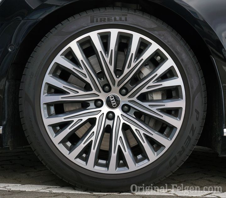 Audi Alufelge Mehrspeichendesign kontrastgrau  glanzgedreht