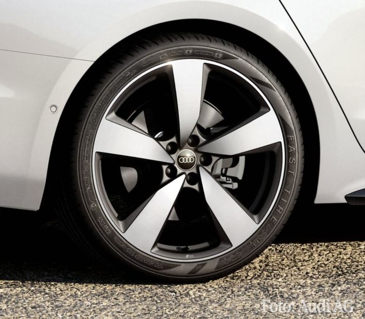 Audi Sport Alufelge 5-Arm grau seidenmatt glanzgedreht