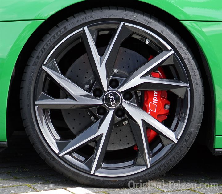 Audi Alufelge 5-V-Speichen-Evo-Design Anthrazitschwarz glänzend glanzgedreht