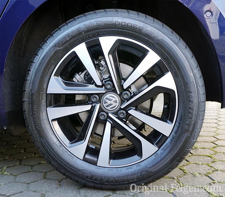 VW Alufelge DUBLIN schwarz glanzgedreht