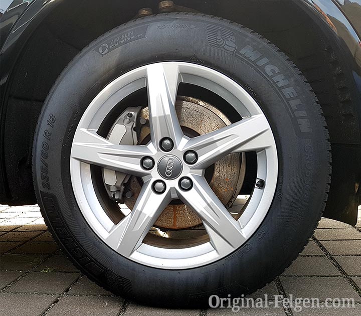 Audi Alufelge 5 Arm Felge silber