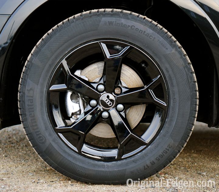 Audi Zubehörfelge 5-Arm-Secare-Design schwarz glänzend