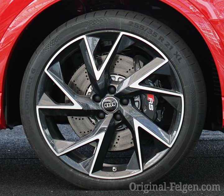 Audi Alufelge 5-Arm-Trigon anthrazitschwarz glanzgedreht
