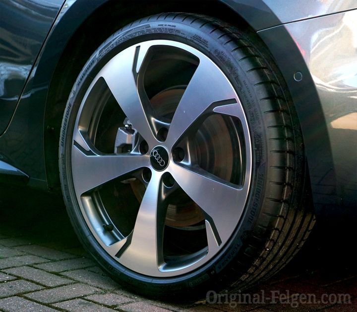 Audi Alufelge 5-Arm-Falx grau seidenmatt glanzgedreht