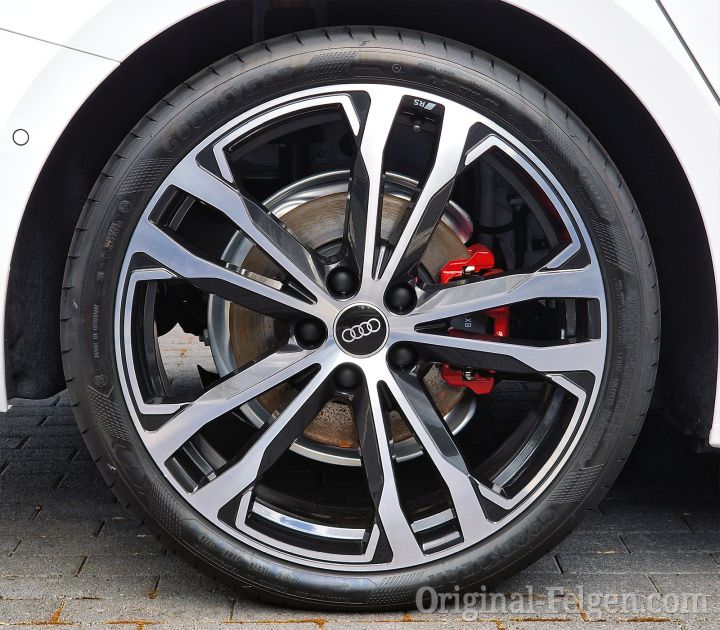 Audi Alufelge 5-Doppelspeichen schwarz metallic glanzgedreht