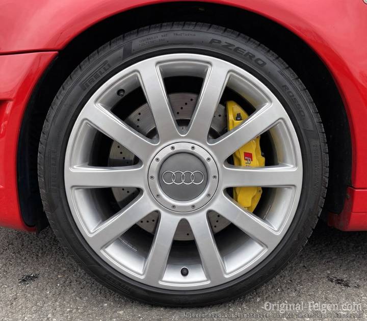 Audi Alufelge 9-Speichen Design Alufelge silber