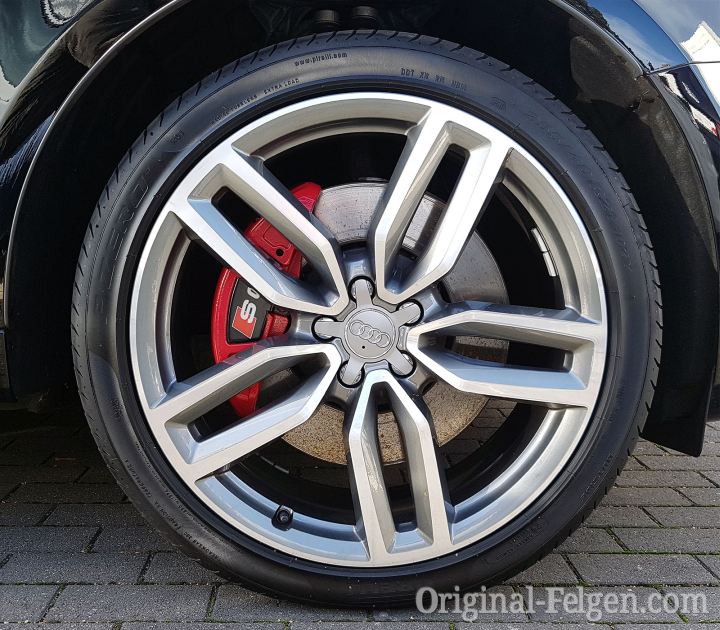 Audi Alufelge 5-Parallelspeichen V-Design grau teilpoliert