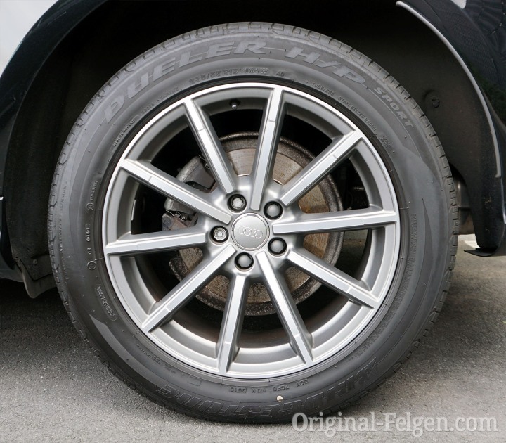 Audi Alufelge 10-Speichen Design grau poliert