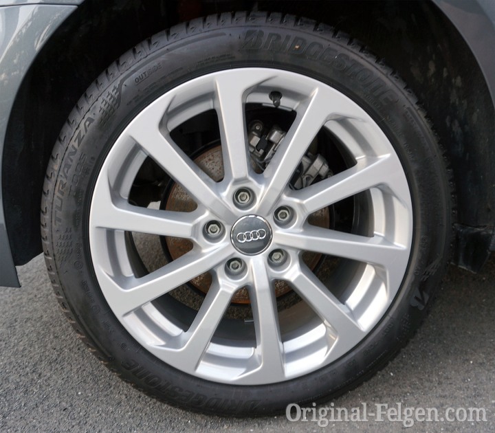 Audi Alufelge 10 Speichen Rotordesign silber 