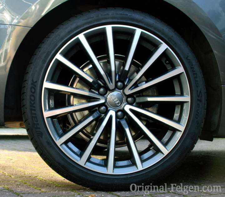 Audi Alufelge Vielspeichen-Design kontrastgrau teilpoliert