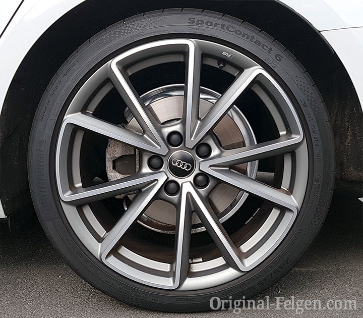 Audi Alufelge 5-V Speichen Design Titanoptik