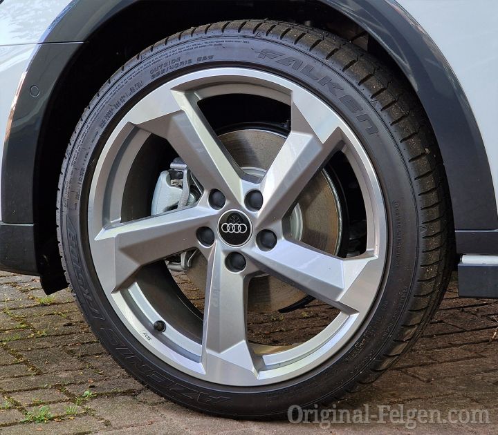 Audi Alufelge 5-Arm-Turbine platingrau glanzgedreht